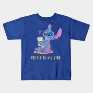 Coffee Is My Vibe // Coffee Cartoon Kawaii Cute Tee Mask Kids T-Shirt